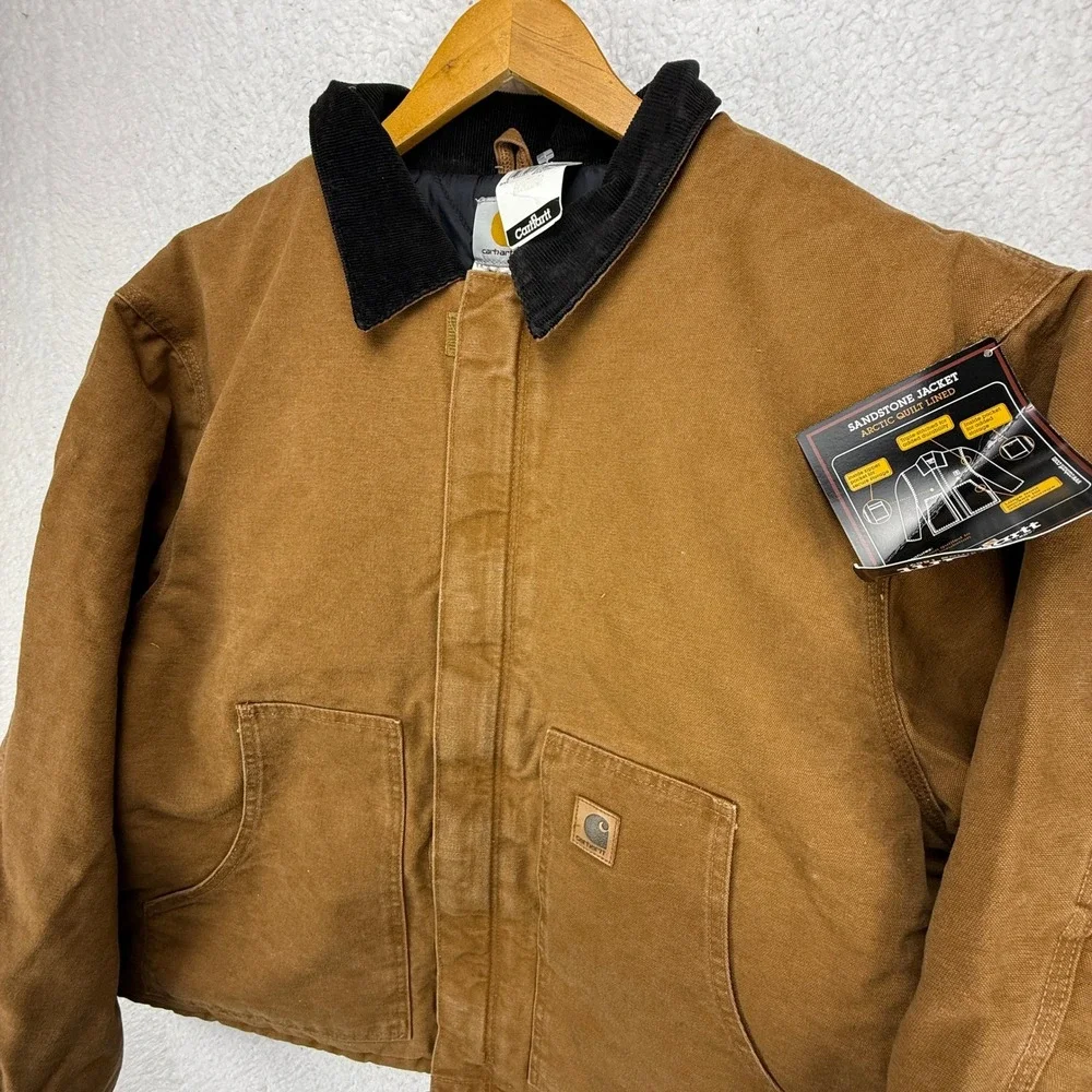 Carhartt Sandstone Jacket Arctic Quilt Lined Mens 2XL J22 BRN Brown NWT NOS